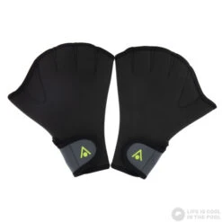 Aqua Sphere Swim Gloves Black/Bright Yellow -Swimming Equipment Store aqua sphere swim gloves black bright yellow original 2