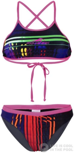 Aquafeel Neon Stripes Mini-Crossback 2 Piece Multi