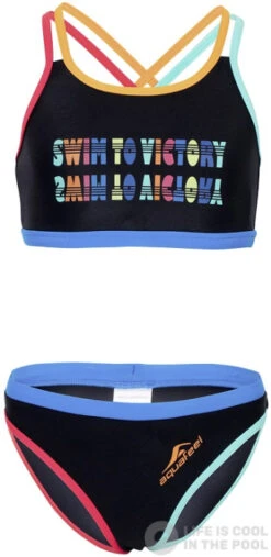 Aquafeel Swim To Victory Mini-Crossback Girls Black/Multi