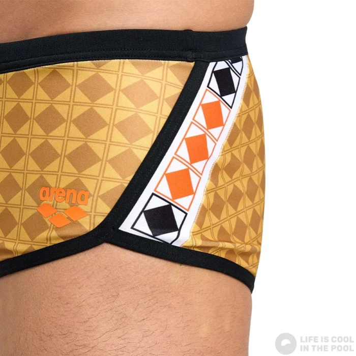Arena 50th Gold Swim Low Waist Short Gold Multi/Black 7 Arena 50th Gold Swim Low Waist Short Gold Multi/Black - Image 5