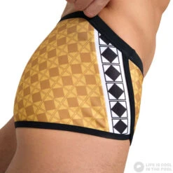 Arena 50th Gold Swim Low Waist Short Gold Multi/Black 13 Arena 50th Gold Swim Low Waist Short Gold Multi/Black -Swimming Equipment Store arena 50th gold swim low waist short gold multi black original 5