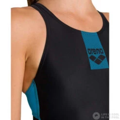 Arena Basics Swim Pro Back One Piece Junior Black/Turquoise 12 Arena Basics Swim Pro Back One Piece Junior Black/Turquoise -Swimming Equipment Store arena basics swim pro back one piece junior black turquoise original 4