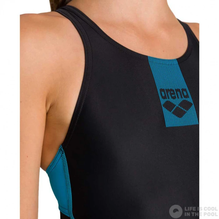 Arena Basics Swim Pro Back One Piece Junior Black/Turquoise 7 Arena Basics Swim Pro Back One Piece Junior Black/Turquoise - Image 5