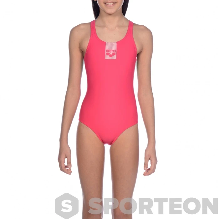 Arena Basics Swim Pro Back One Piece Junior Freak Rose/Golf Green 5 Arena Basics Swim Pro Back One Piece Junior Freak Rose/Golf Green - Image 3