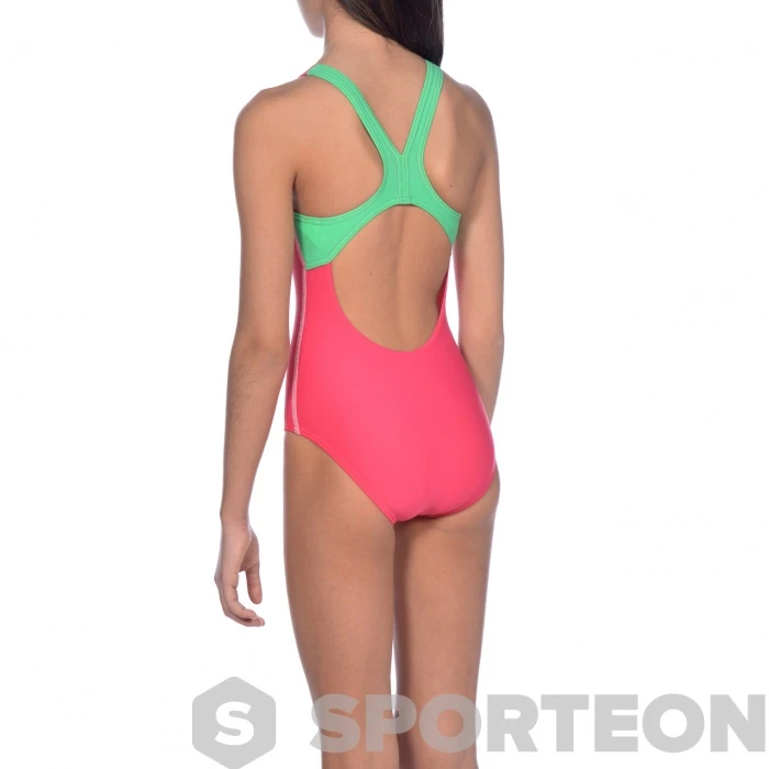 Arena Basics Swim Pro Back One Piece Junior Freak Rose/Golf Green 6 Arena Basics Swim Pro Back One Piece Junior Freak Rose/Golf Green - Image 4