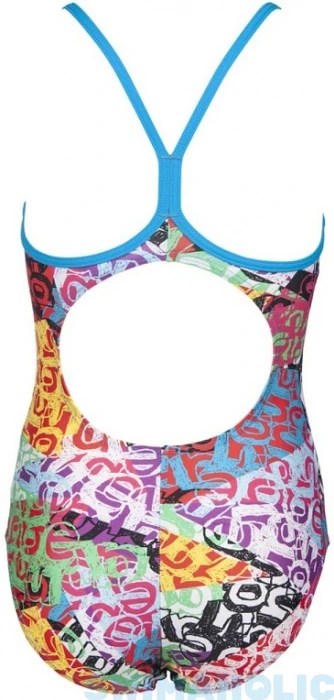 Arena Crazy Light Drop One Piece Junior Turquoise/Multi 4 Arena Crazy Light Drop One Piece Junior Turquoise/Multi - Image 2