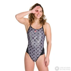 Arena Crazy Pop Skulls Superfly Back One Piece Black/Multi 10 Arena Crazy Pop Skulls Superfly Back One Piece Black/Multi -Swimming Equipment Store arena crazy pop skulls superfly back one piece black multi original 2