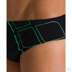 Arena Essentials Brief Black/Golf Green -Swimming Equipment Store arena essentials brief black golf green original 4