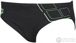 Arena Essentials Brief Junior Black/Golf Green