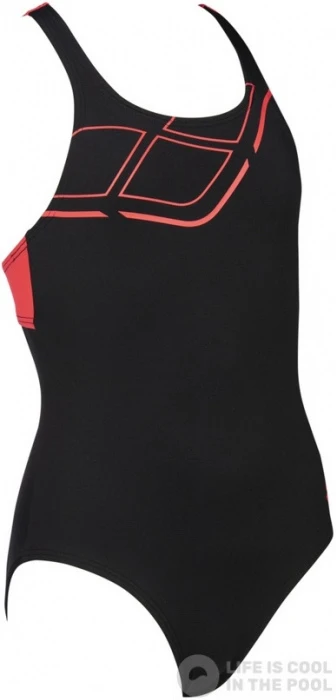 Arena Essentials Swim Pro Back One Piece Junior Black/Fluo Red 3 Arena Essentials Swim Pro Back One Piece Junior Black/Fluo Red