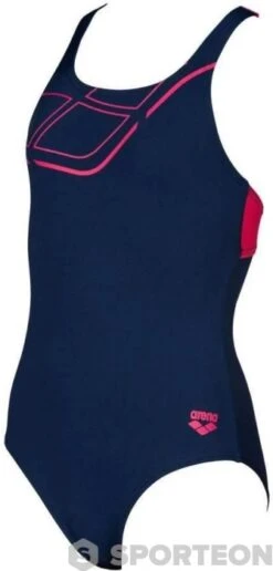 Arena Essentials Swim Pro Back One Piece Junior Navy/Freak Rose