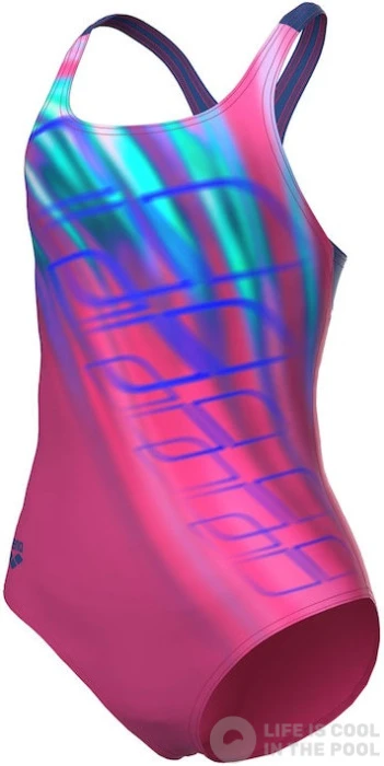 Arena Girls Shading Swimsuit Swim Pro Back Freak Rose/Neon Blue 3 Arena Girls Shading Swimsuit Swim Pro Back Freak Rose/Neon Blue