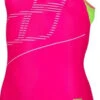 Arena Girls Swimsuit Swim Pro Back Logo Freak Rose/Soft Green -Swimming Equipment Store arena girls swimsuit swim pro back logo freak rose soft green original