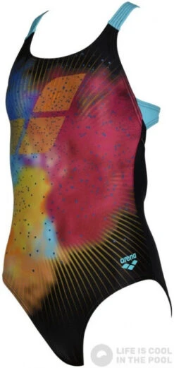 Arena Girls Swimsuit Swim Pro Back Placement Black/Martinica