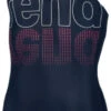Arena Girls Swimsuit V Back Graphic Navy/Freak Rose -Swimming Equipment Store arena girls swimsuit v back graphic navy freak rose original