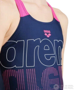 Arena Girls Swimsuit V Back Graphic Navy/Freak Rose 10 Arena Girls Swimsuit V Back Graphic Navy/Freak Rose -Swimming Equipment Store arena girls swimsuit v back graphic navy freak rose original 3