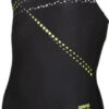 Arena Glimmer One Piece Junior Black/Soft Green -Swimming Equipment Store arena glimmer one piece junior black soft green original