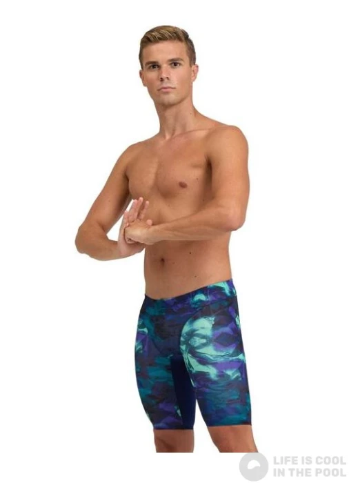 Arena Hero Camo Swim Jammer Green Lake/Multi 4 Arena Hero Camo Swim Jammer Green Lake/Multi - Image 2