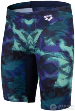 Arena Hero Camo Swim Jammer Green Lake/Multi