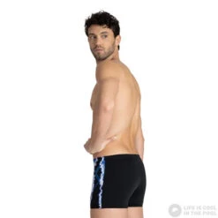 Arena Infinite Stripe Short Black/Neon Blue/Multi 9 Arena Infinite Stripe Short Black/Neon Blue/Multi -Swimming Equipment Store arena infinite stripe short black neon blue multi original 2