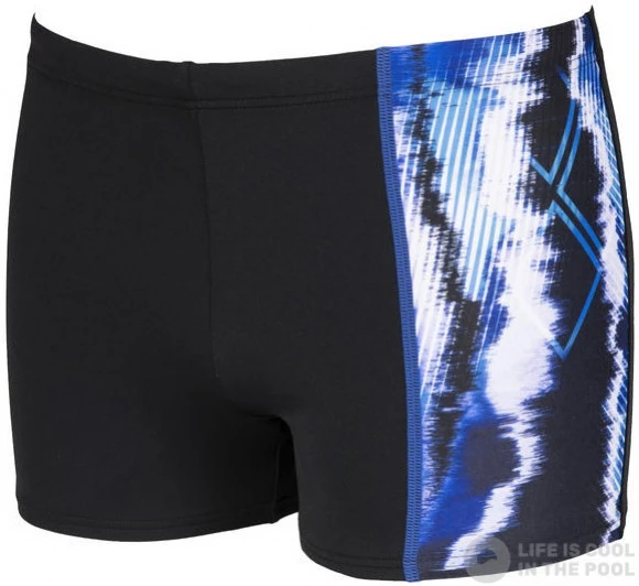 Arena Infinite Stripe Short Black/Neon Blue/Multi 3 Arena Infinite Stripe Short Black/Neon Blue/Multi