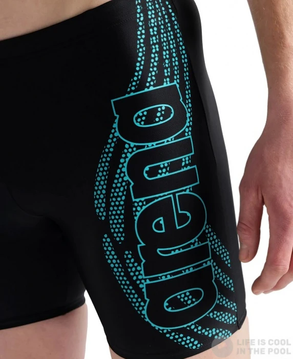 Arena Men Swim Mid Jammer Graphic Black 7 Arena Men Swim Mid Jammer Graphic Black - Image 5