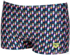 Arena Men Swim Short Allover Asphalt/Multi