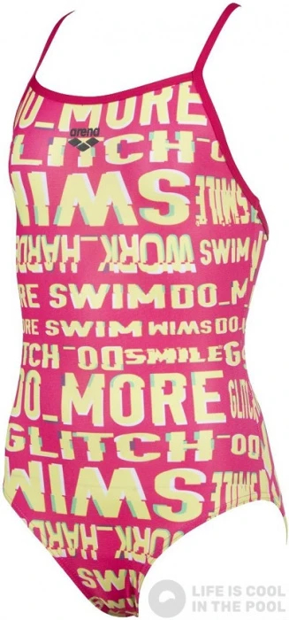 Arena Neon Glitch Light Drop Back One Piece Junior Freak Rose/Green Multi 3 Arena Neon Glitch Light Drop Back One Piece Junior Freak Rose/Green Multi