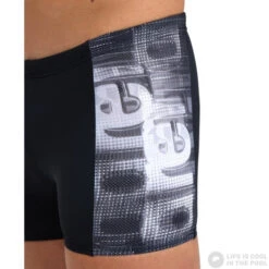Arena Overlap Swim Short Black/White Multi -Swimming Equipment Store arena overlap swim short black white multi original 3