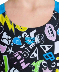 Arena Playful Swim Pro Back One Piece Junior Black/Turquoise 11 Arena Playful Swim Pro Back One Piece Junior Black/Turquoise -Swimming Equipment Store arena playful swim pro back one piece junior black turquoise original 4