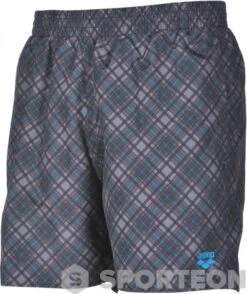 Arena Printed Check 2 Boxer Grey/Turquoise