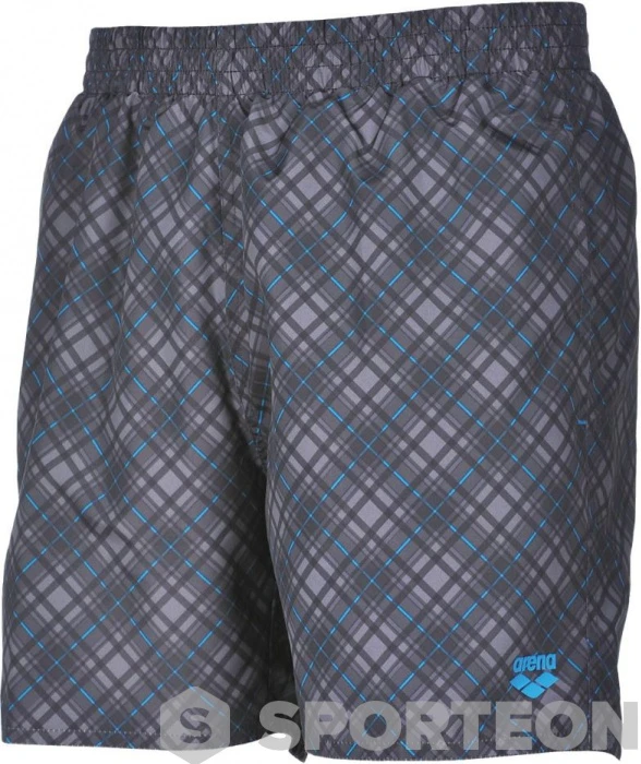 Arena Printed Check 2 Boxer Grey/Turquoise 3 Arena Printed Check 2 Boxer Grey/Turquoise
