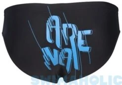 Arena Razzle Dazzle Brief Junior Black/Turquoise -Swimming Equipment Store arena razzle dazzle brief junior black turquoise original 3