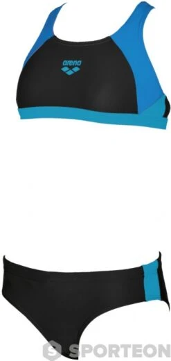 Arena Ren Two Pieces Junior Black/Pix Blue/Turquoise