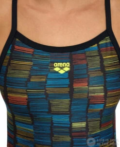 Arena Slow Motion Swimsuit Xcross Back Black/Turquoise/Multi -Swimming Equipment Store arena slow motion swimsuit xcross back black turquoise multi original 4