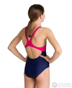 Arena Spotlight Swim Pro Back One Piece Junior Navy/Freak Rose -Swimming Equipment Store arena spotlight swim pro back one piece junior navy freak rose original 2