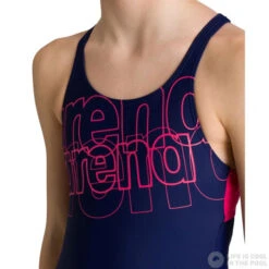 Arena Spotlight Swim Pro Back One Piece Junior Navy/Freak Rose -Swimming Equipment Store arena spotlight swim pro back one piece junior navy freak rose original 3
