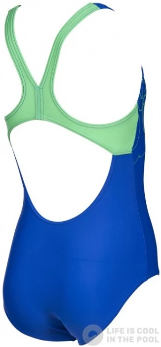 Arena Spotlight Swim Pro Back One Piece Junior Neon Blue/Golf Green 5 Arena Spotlight Swim Pro Back One Piece Junior Neon Blue/Golf Green - Image 3