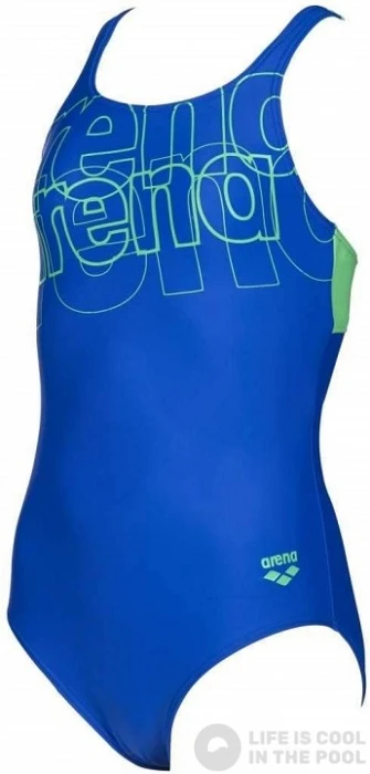 Arena Spotlight Swim Pro Back One Piece Junior Neon Blue/Golf Green 3 Arena Spotlight Swim Pro Back One Piece Junior Neon Blue/Golf Green