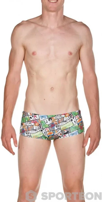Arena Summer Comics Low Waist Short Shiny Green/Multi 7 Arena Summer Comics Low Waist Short Shiny Green/Multi - Image 5