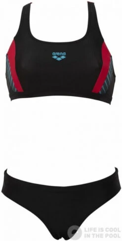 Arena Threefold Two Pieces Black/Anguria