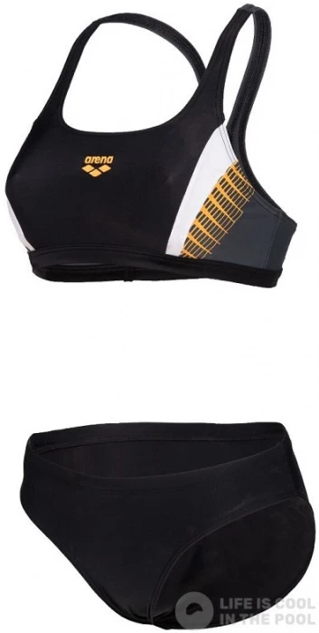 Arena Threefold Two Pieces Black/Asphalt/White 3 Arena Threefold Two Pieces Black/Asphalt/White