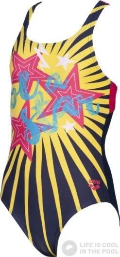Arena Vibes Swim Pro One Piece Junior Navy/Freak Rose