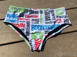 BornToSwim Logo Brief White