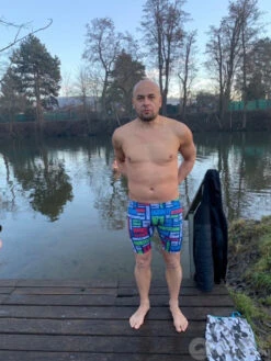 BornToSwim Logo Jammer Navy -Swimming Equipment Store borntoswim logo jammer navy original 2