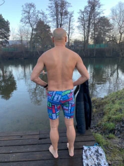 BornToSwim Logo Jammer Navy -Swimming Equipment Store borntoswim logo jammer navy original 3