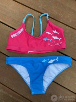 BornToSwim Sharks Bikini Blue/Pink
