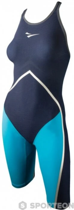 Finis Rival Open Back Kneeskin Navy/Aqua