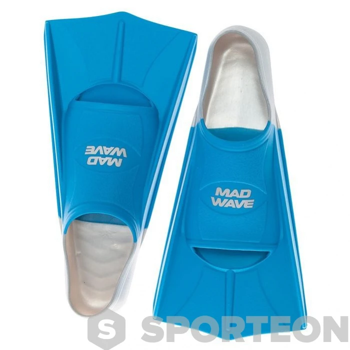 Mad Wave Short Training Fins Blue 4 Mad Wave Short Training Fins Blue - Image 2
