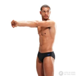 Speedo 7cm Tech Panel Brief Black/Chroma Blue/Spritz 10 Speedo 7cm Tech Panel Brief Black/Chroma Blue/Spritz -Swimming Equipment Store speedo 7cm tech panel brief black chroma blue spritz original 2